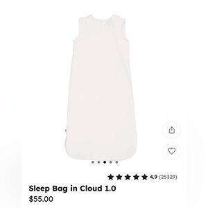 Kyte Baby 1.0tog Sleep Sack Fog 0-6M